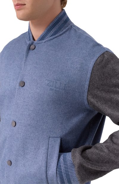 Бомбер из шерсти и кашемира ZILLI синего цвета по цене 263500 руб., арт. DBL005M024450037U, фото 5 Бомбер из шерсти и кашемира ZILLI, арт. DBL005M024450037U, фото 5
