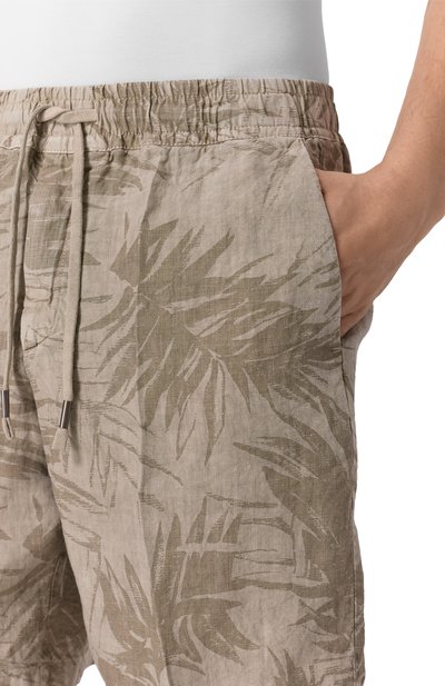 Льняные шорты INLINUM бежевого цвета по цене 24300 руб., арт. PAJAMA C0RT0/TR0PICAL, фото 5 Льняные шорты INLINUM, арт. PAJAMA C0RT0/TR0PICAL, фото 5