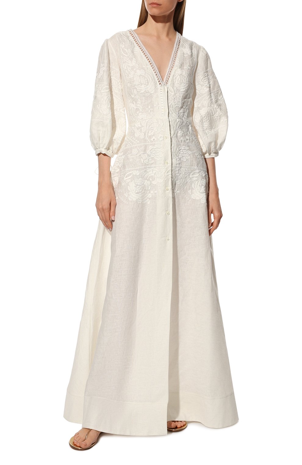 Льняное платье ERMANNO SCERVINO, арт. D404Q604BMY, фото 3