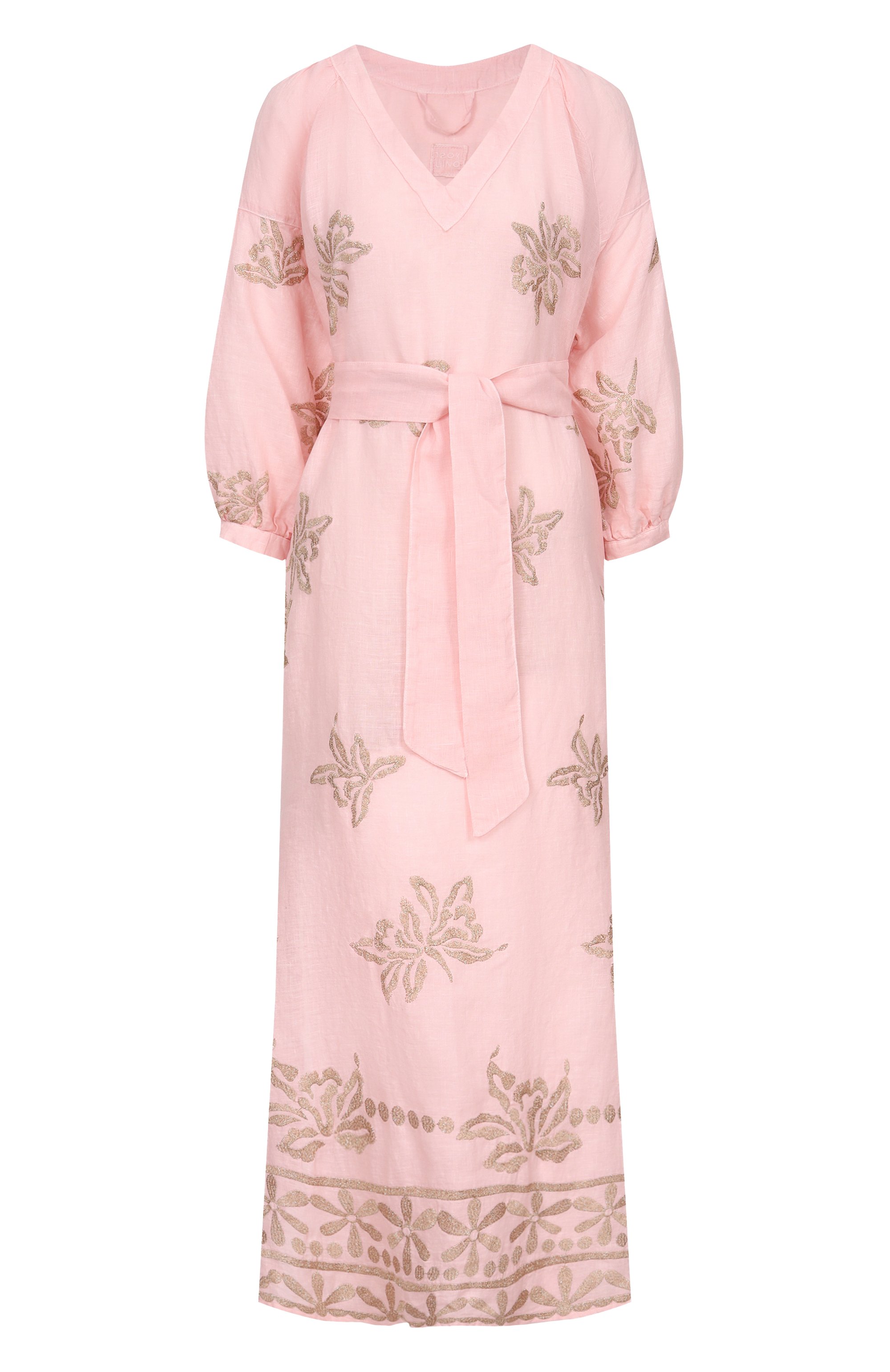 Льняное платье 120% LINO розового цвета по цене 75700 руб., арт. 33ALIW4PLH/000G477, фото 1 Льняное платье 120% LINO, арт. 33ALIW4PLH/000G477, фото 1