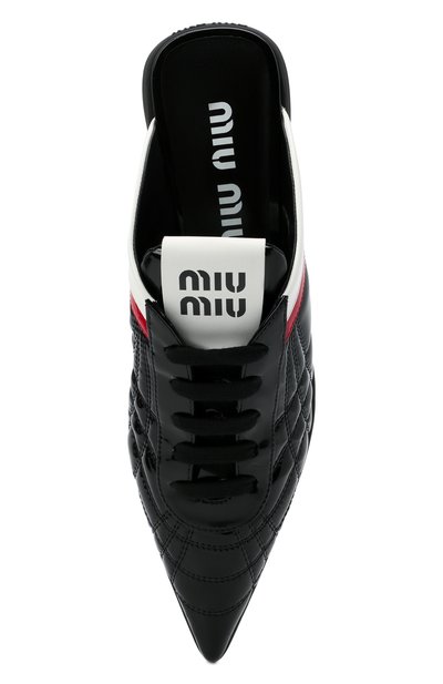 Кожаные мюли MIU MIU, арт. 5E523D-46J-F0N98-055, фото 5