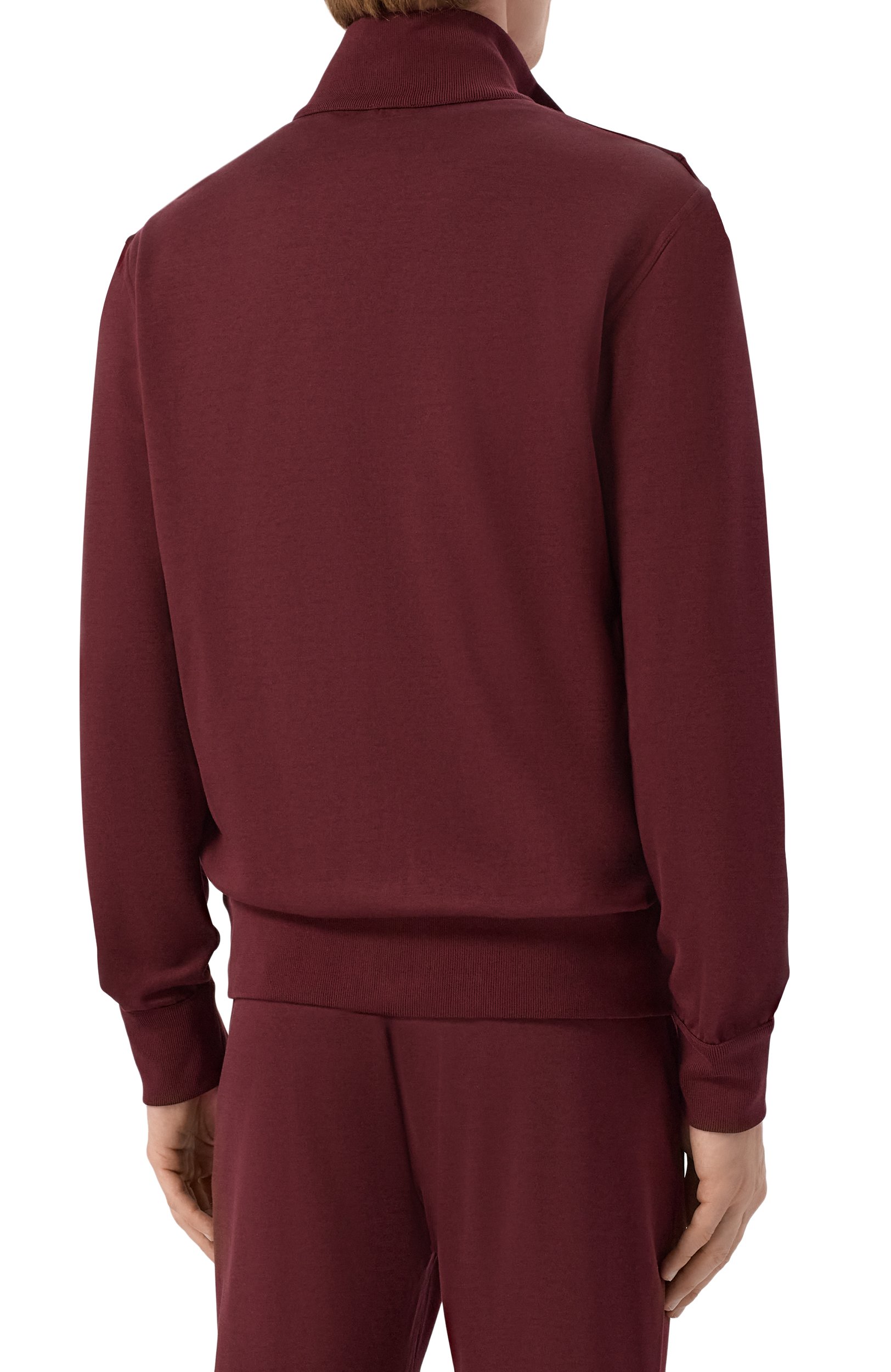 Толстовка из хлопка и шелка KITON бордового цвета по цене 326500 руб., арт. UMKZ032, фото 4 Толстовка из хлопка и шелка KITON, арт. UMKZ032, фото 4