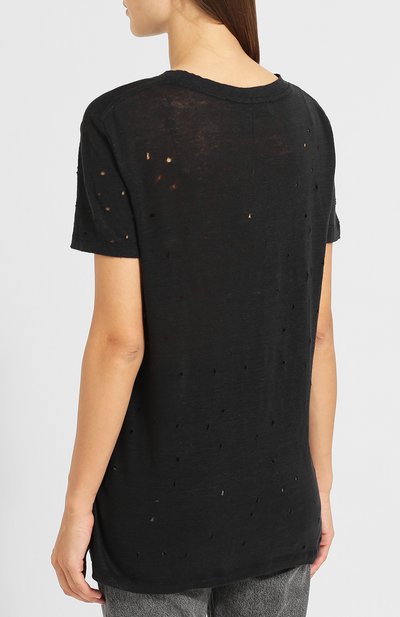 Льняная футболка с декоративными разрезами IRO, арт. 00PWF19CLAY, фото 4