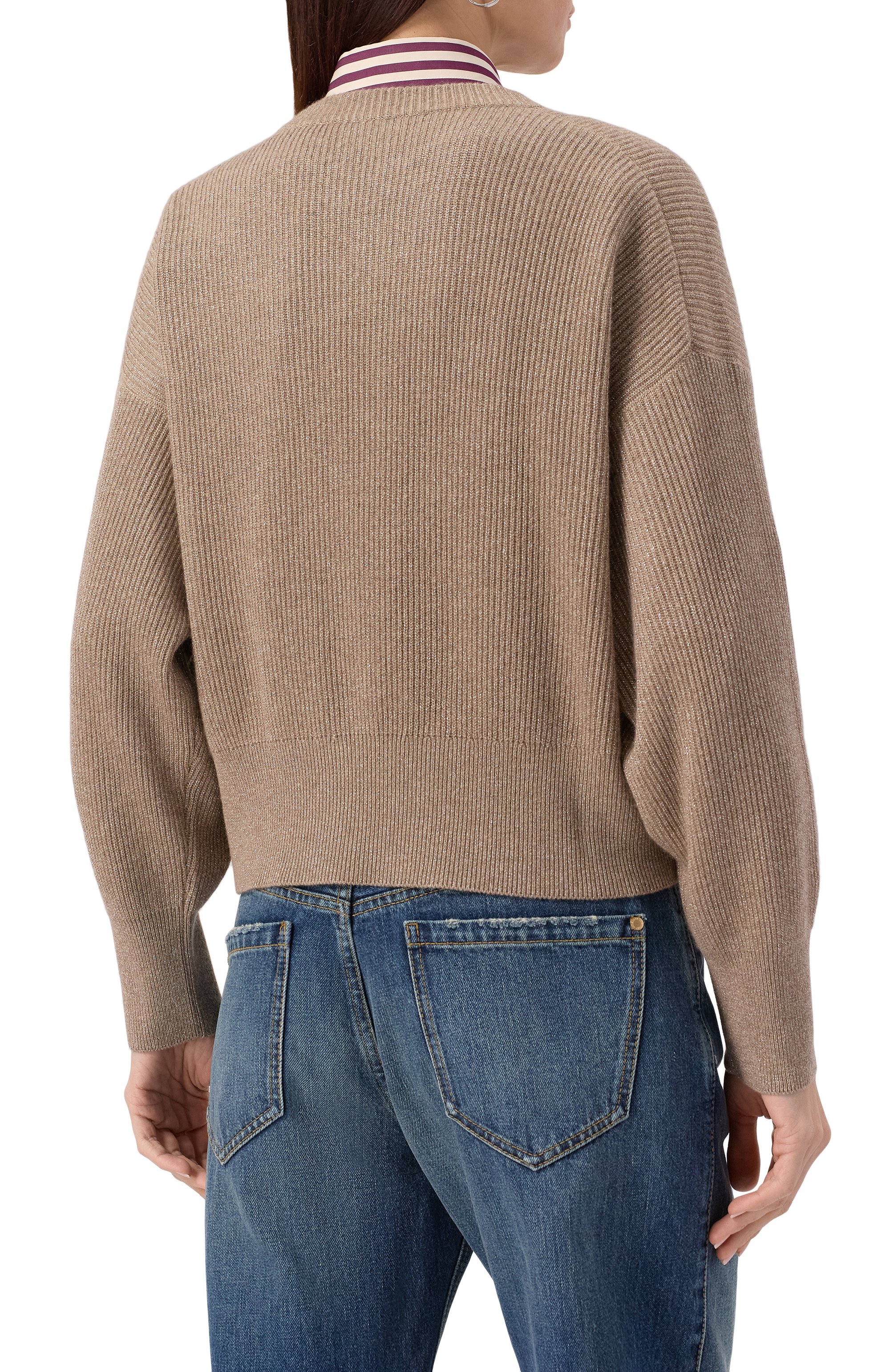 Свитер из кашемира и вискозы BRUNELLO CUCINELLI, арт. M1E224700, фото 4