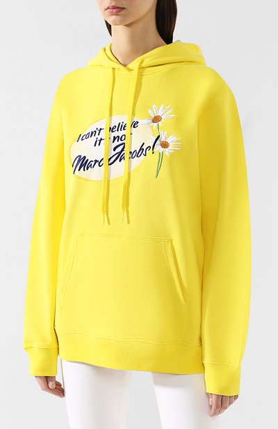 Хлопковое худи с принтом MARC JACOBS (THE) желтого цвета по цене 16850 руб., арт. M4007837, фото 3 Хлопковое худи с принтом MARC JACOBS (THE), арт. M4007837, фото 3