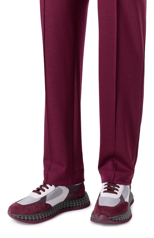 Комбинированные кроссовки Stefano Ricci UR88G6605/TSSDPW Бордовый  UR88G6605/TSSDPW Фото 3