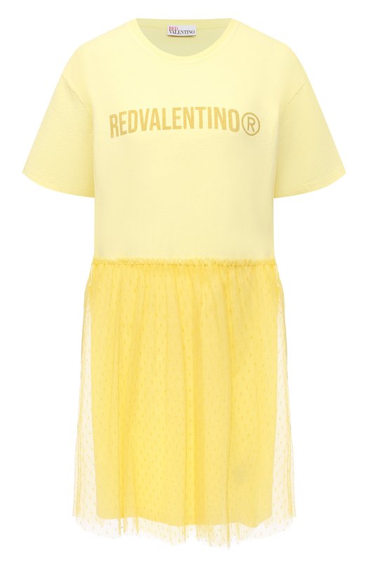 

Хлопковое платье REDVALENTINO, Жёлтый
