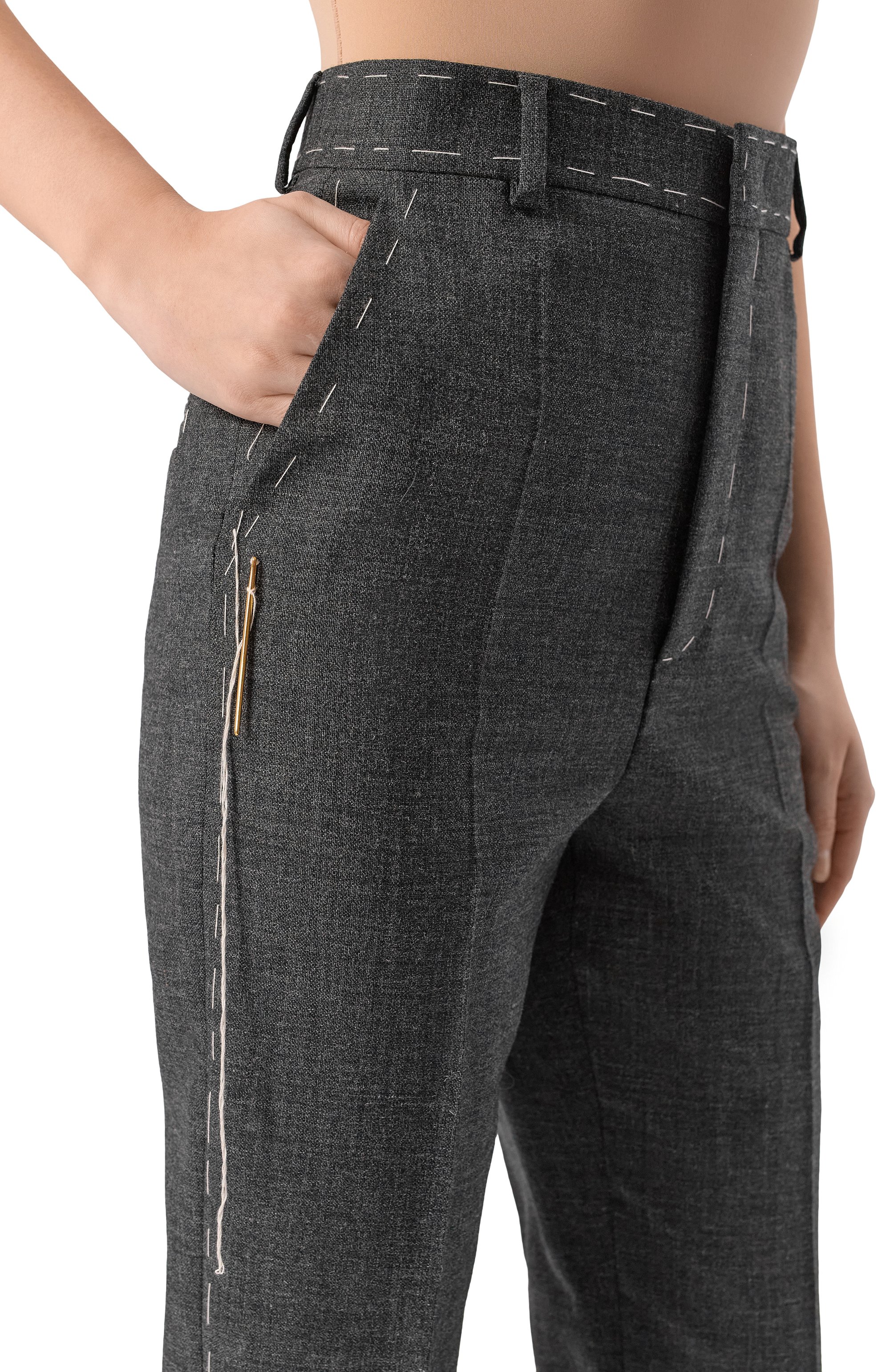 Шерстяные брюки MOSCHINO, арт. A0304/5417, фото 5