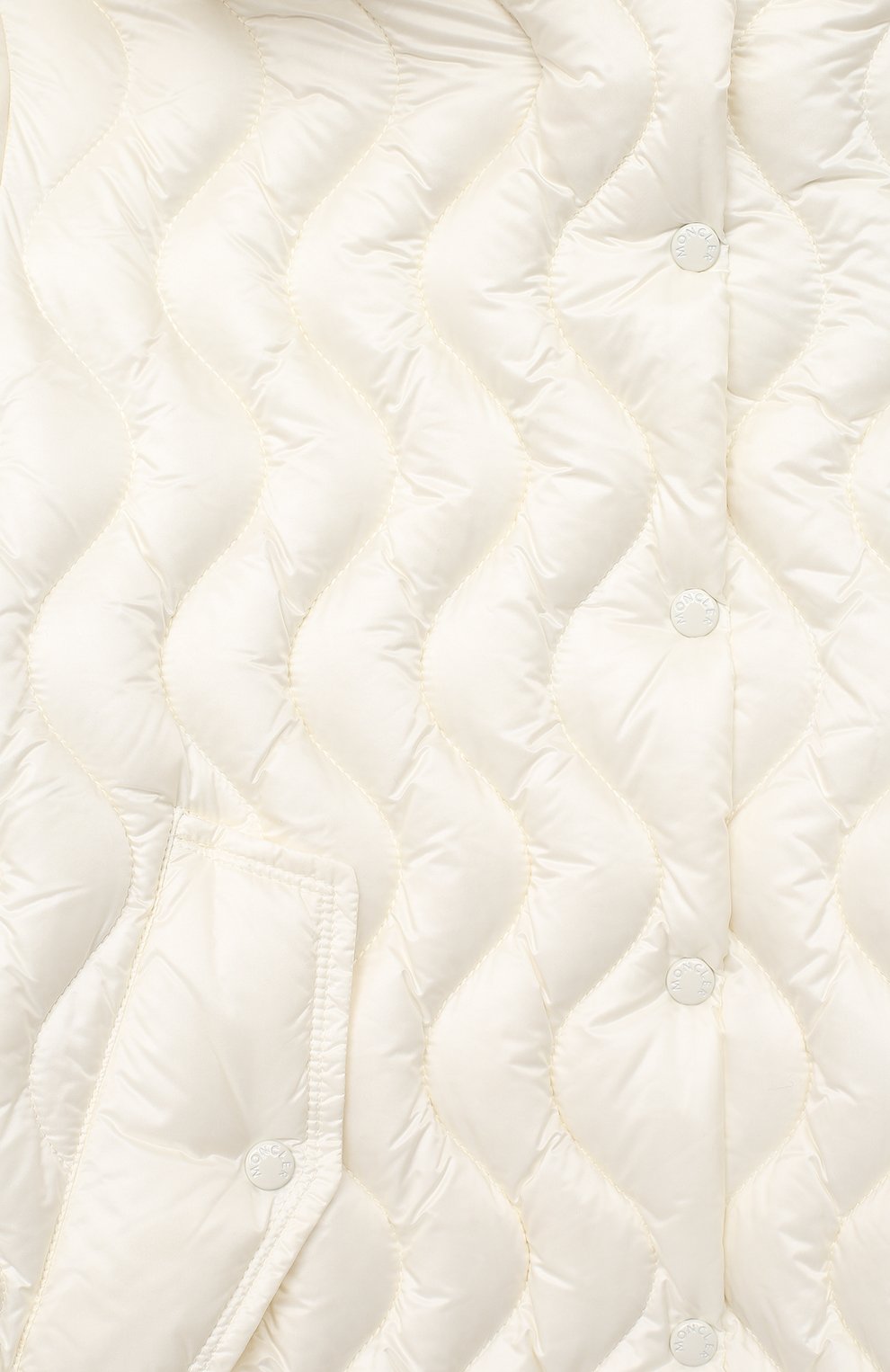 Пуховое пальто MONCLER белого цвета по цене 108000 руб., арт. F2-954-1C201-12-53048/4-6A, фото 3 Пуховое пальто MONCLER, арт. F2-954-1C201-12-53048/4-6A, фото 3