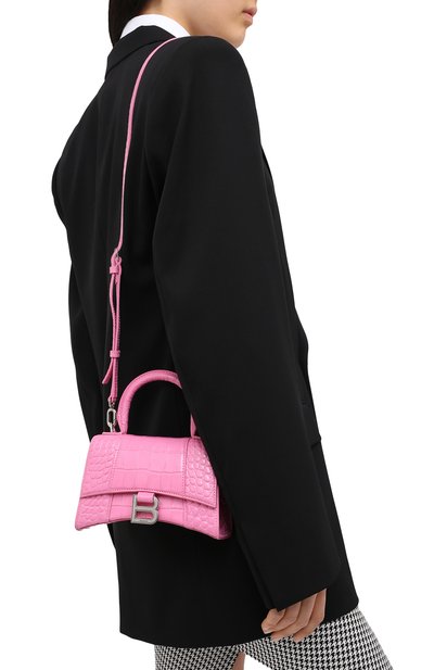Сумка hourglass xs BALENCIAGA розового цвета по цене 263500 руб., арт. 592833/1LR6Y, фото 5 Сумка hourglass xs BALENCIAGA, арт. 592833/1LR6Y, фото 5