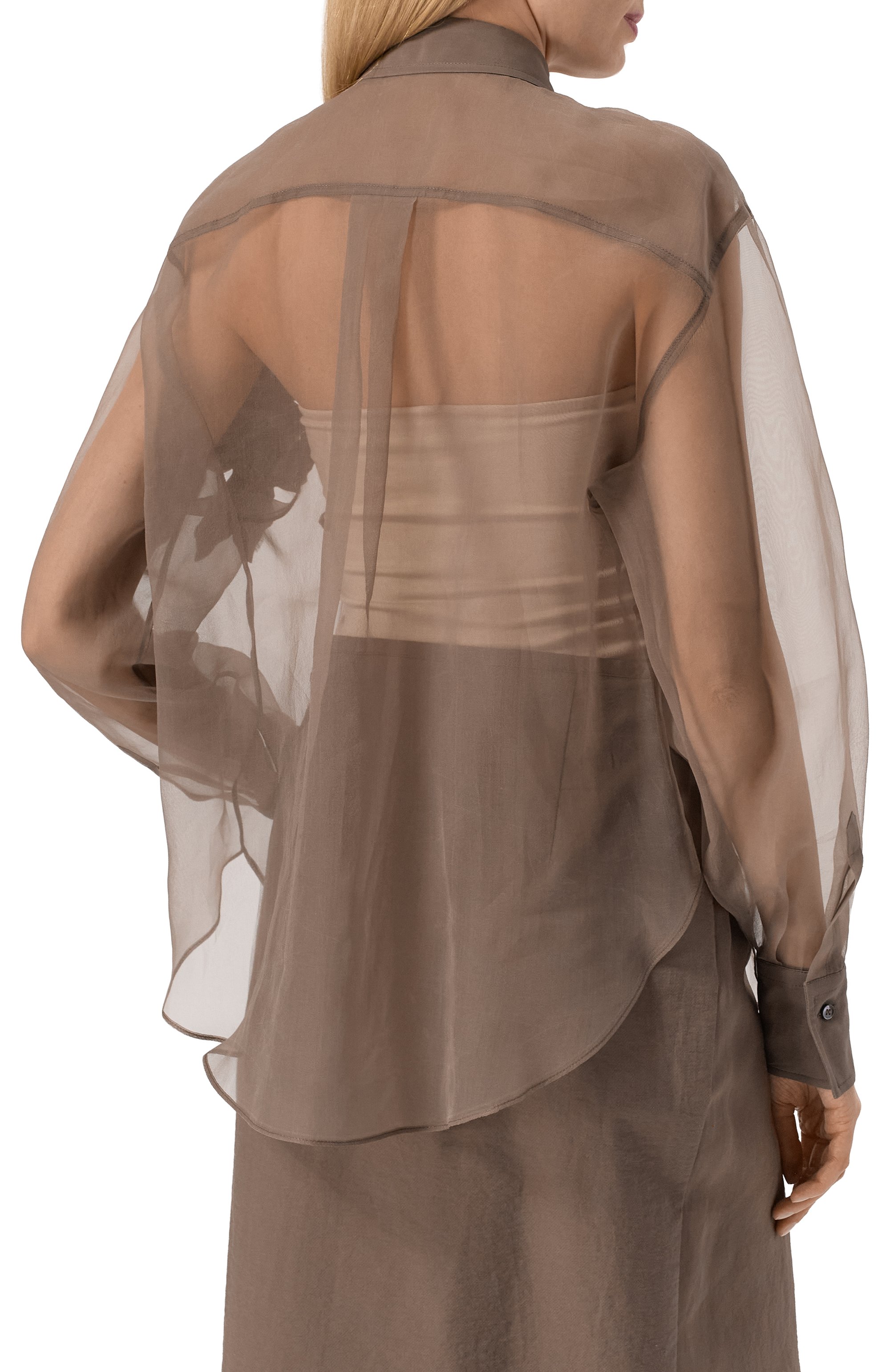 Шелковая блузка BRUNELLO CUCINELLI, арт. MF940RJ506, фото 4