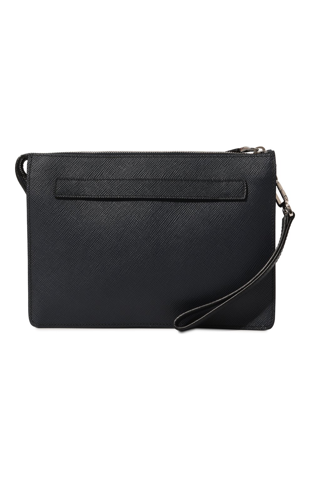 Кожаная борсетка PRADA темно-синего цвета по цене 175000 руб., арт. 2VF019-2FAD-F0216-OOO, фото 8 Кожаная борсетка PRADA, арт. 2VF019-2FAD-F0216-OOO, фото 8