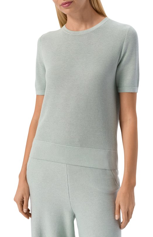 Топ из шелка и хлопка MVST WS61-607MU Зелёный  WS61-607MU Фото 3