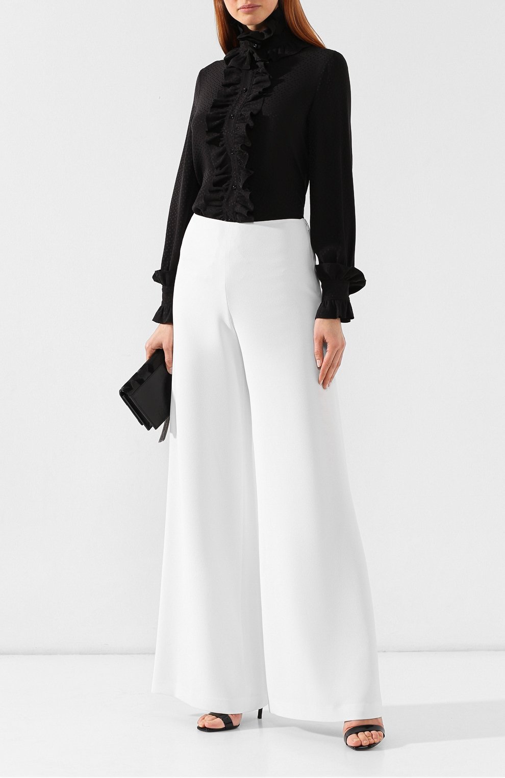 Шелковая блузка SAINT LAURENT, арт. 563085/Y334T, фото 2