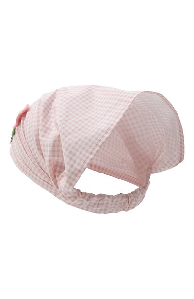 Хлопковая бандана на голову IL TRENINO светло-розового цвета по цене 4795 руб., арт. FB-5045, фото 2 Хлопковая бандана на голову IL TRENINO, арт. FB-5045, фото 2