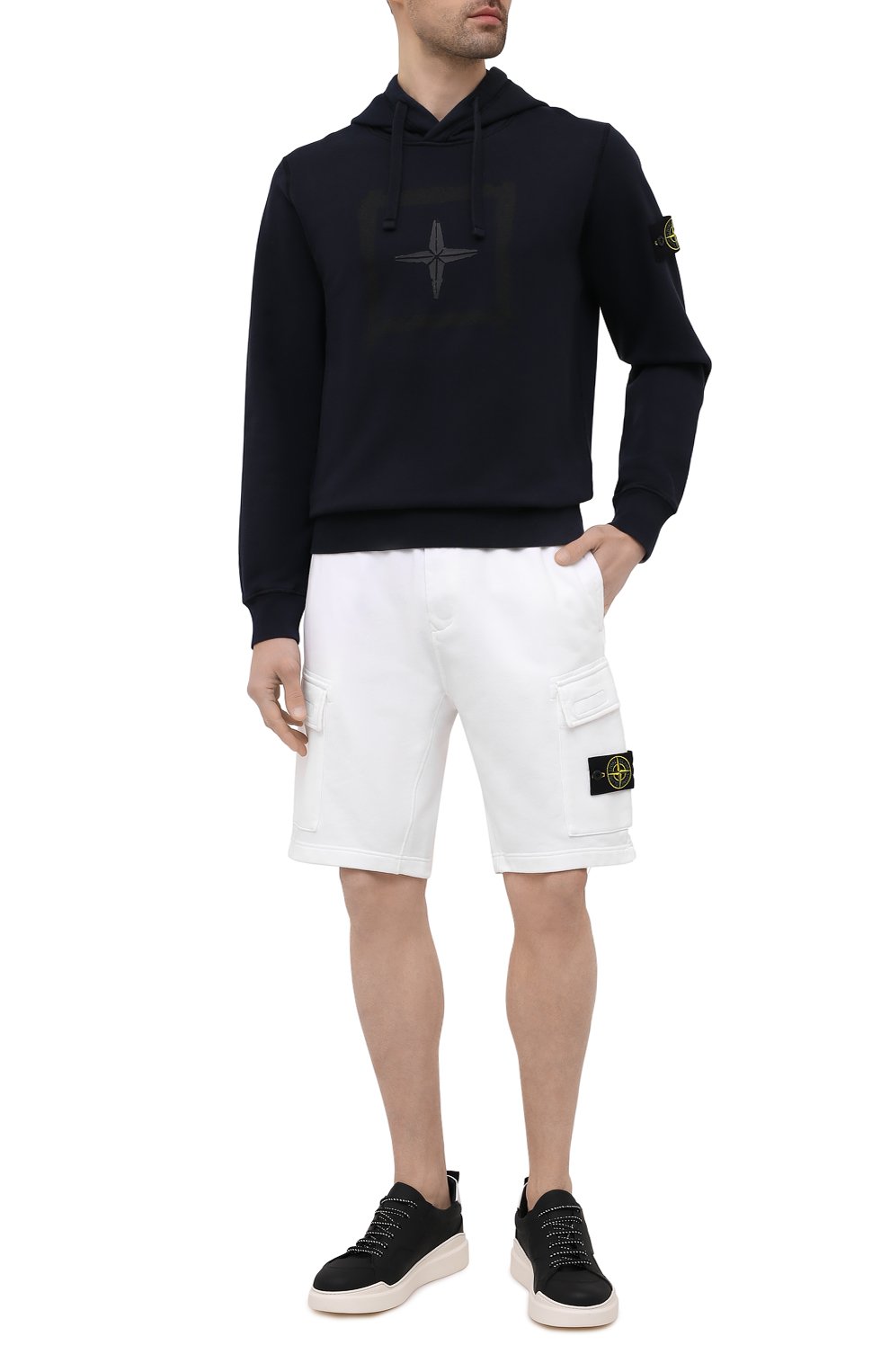 Хлопковые шорты STONE ISLAND, арт. 741565651, фото 2