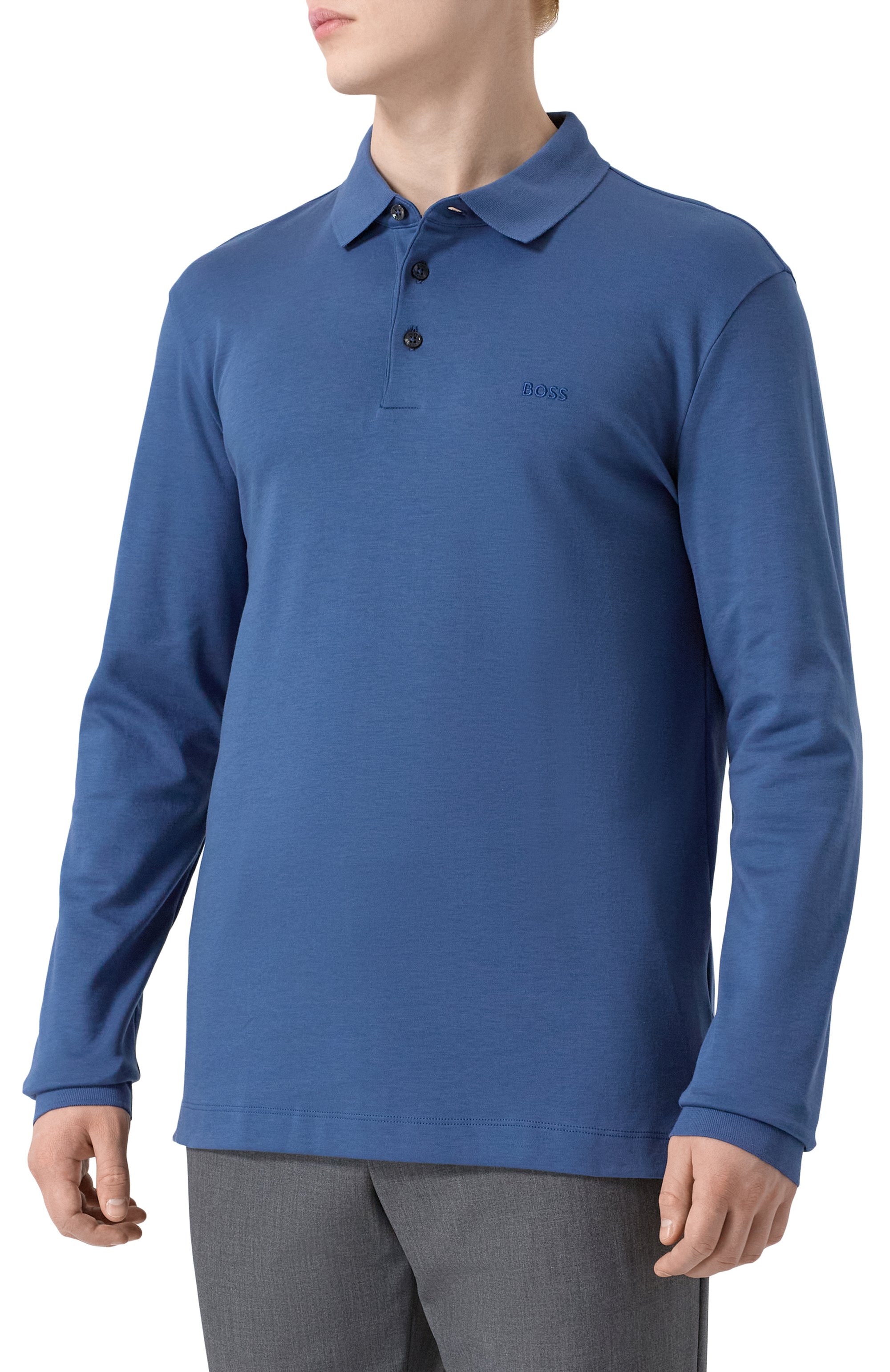 Хлопковое поло BOSS, арт. 50468392, фото 3