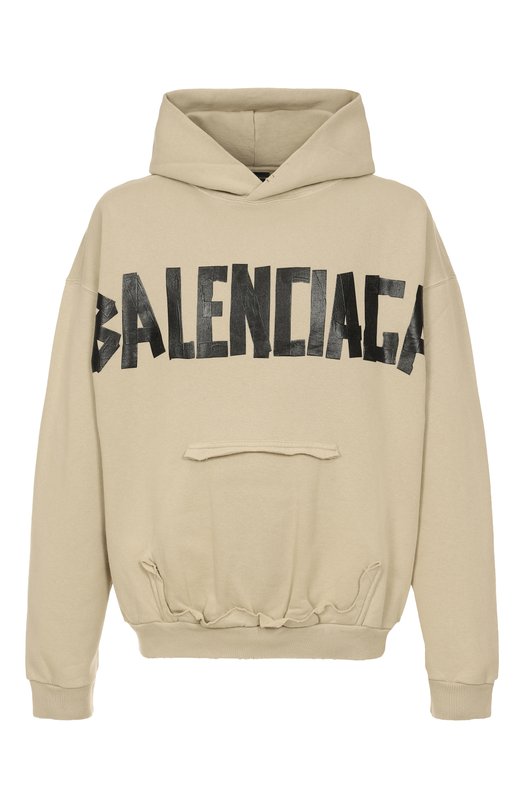 Хлопковое худи Balenciaga 744441/TSV86 Бежевый 744441/TSV86