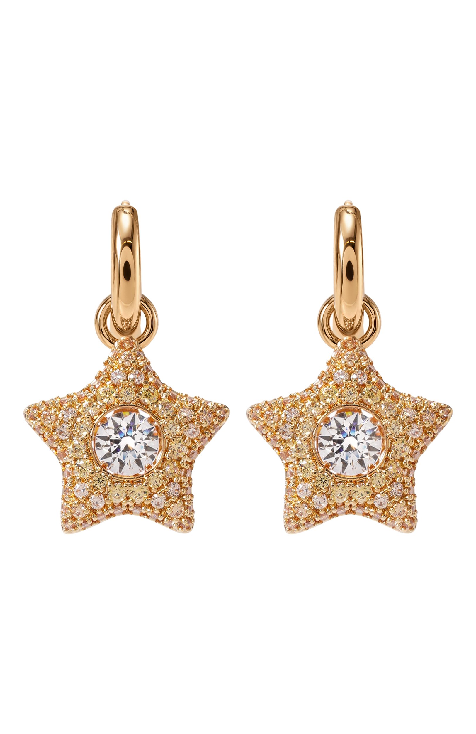 Серьги SWAROVSKI золотого цвета по цене 24500 руб., арт. 5755274, фото 1 Серьги SWAROVSKI, арт. 5755274, фото 1