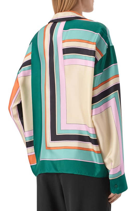 Шелковая рубашка Weekend Max Mara F0RMIA_001 Разноцветный  F0RMIA_001 Фото 4