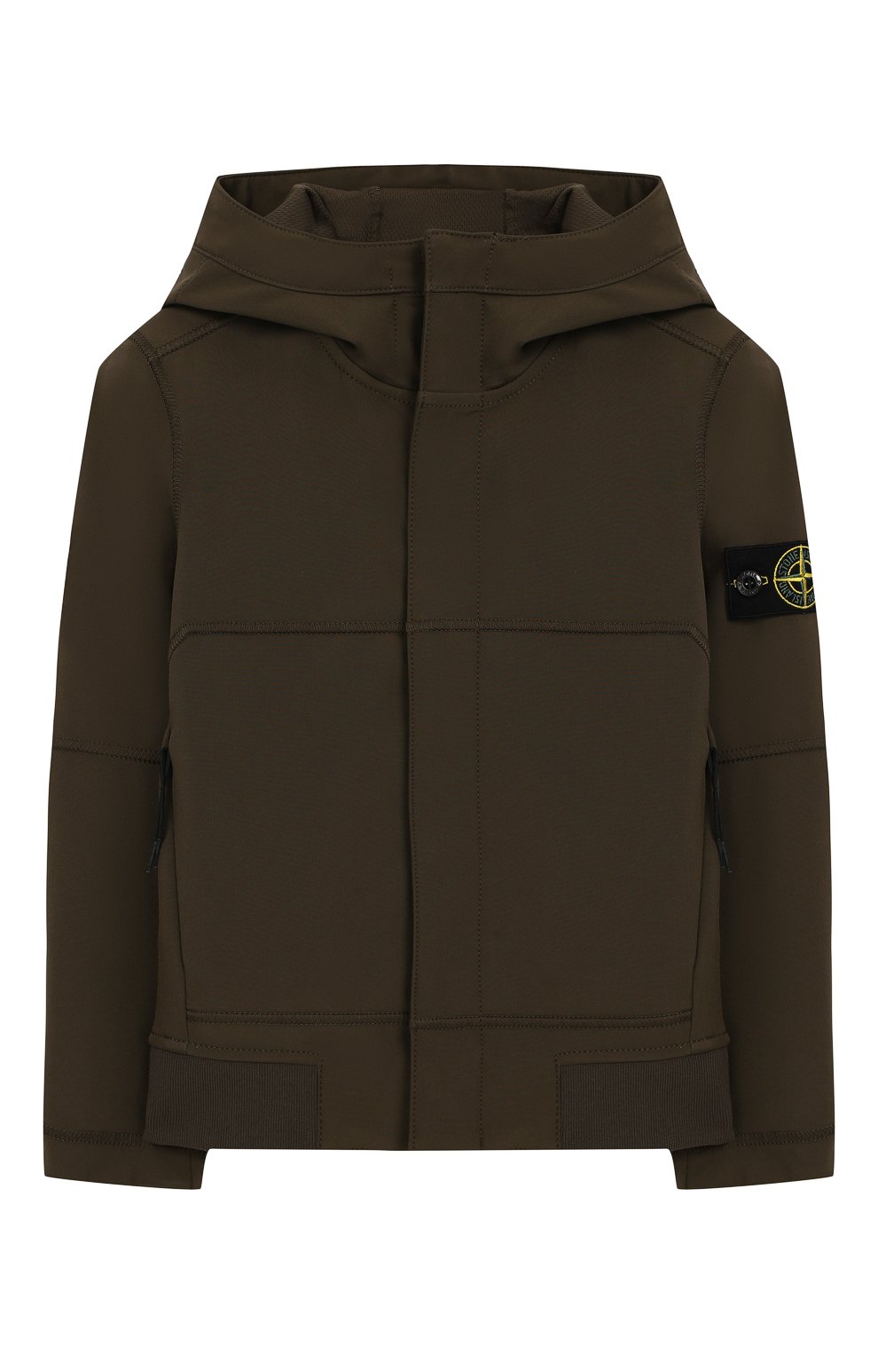 Ветровка с капюшоном STONE ISLAND хаки цвета по цене 19950 руб., арт. 701640234/6-8, фото 1 Ветровка с капюшоном STONE ISLAND, арт. 701640234/6-8, фото 1