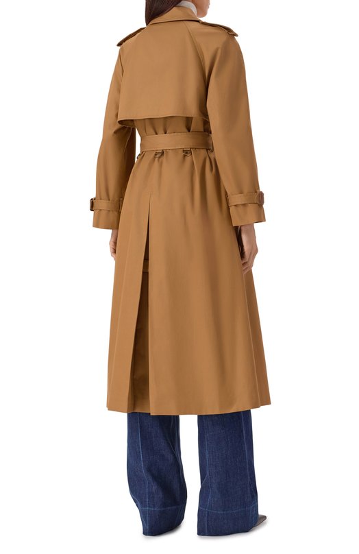 Хлопковый тренч Chloé CH25AMA19093 Бежевый  CH25AMA19093 Фото 4