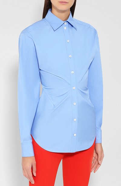 Хлопковая рубашка VICTORIA BECKHAM, арт. SH FIT 1800C MSS19 C0TT0N P0PLIN, фото 3