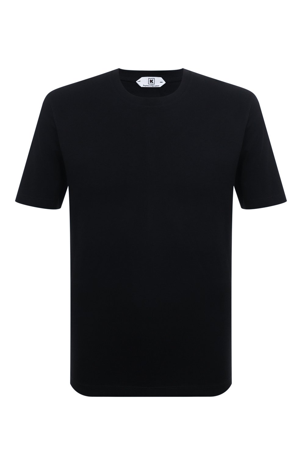 Хлопковая футболка KIRED темно-синего цвета по цене 26350 руб., арт. WKISSMW7923024, фото 1 Хлопковая футболка KIRED, арт. WKISSMW7923024, фото 1