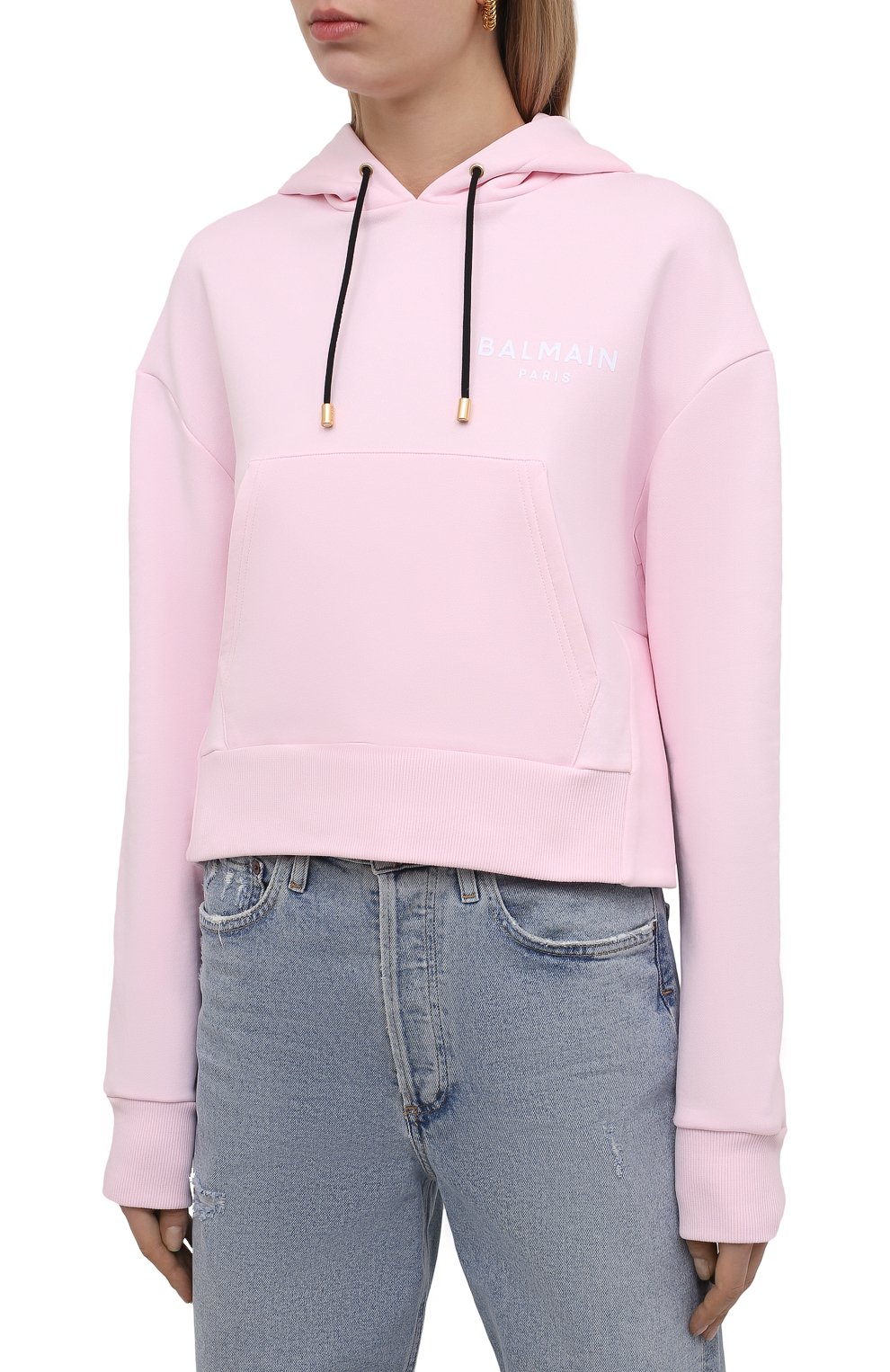 Хлопковое худи BALMAIN, арт. WF1JP000/B013, фото 3