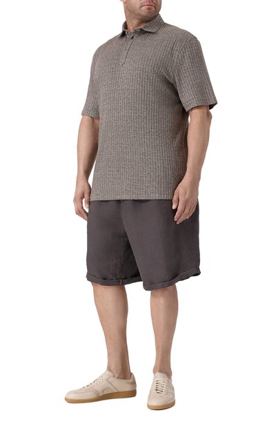 Поло изо льна и хлопка BRUNELLO CUCINELLI, арт. MW8653936W, фото 2