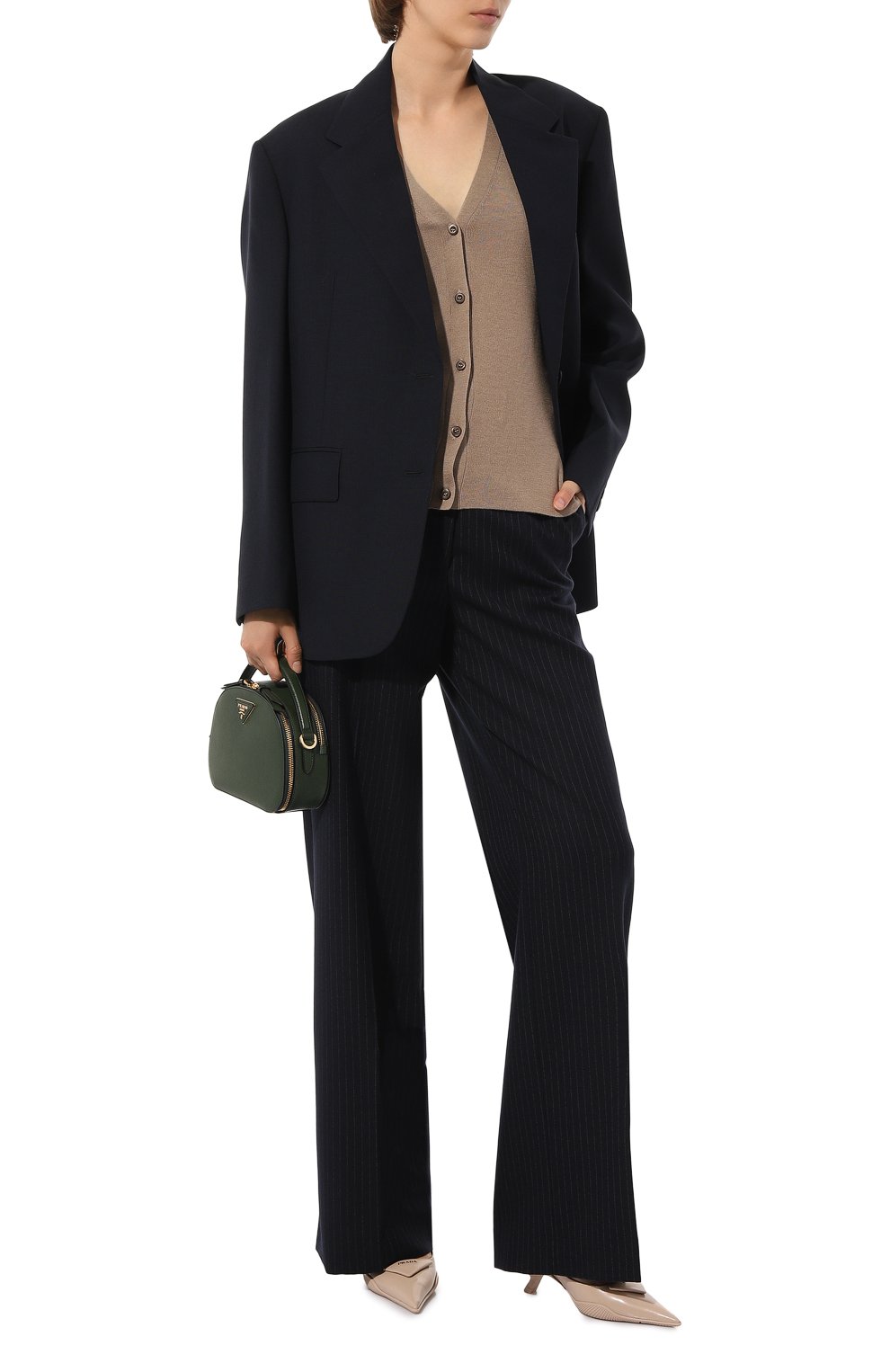 Шерстяные брюки PRADA синего цвета по цене 120000 руб., арт. P290EG-1ZJ7-F0124-212, фото 2 Шерстяные брюки PRADA, арт. P290EG-1ZJ7-F0124-212, фото 2