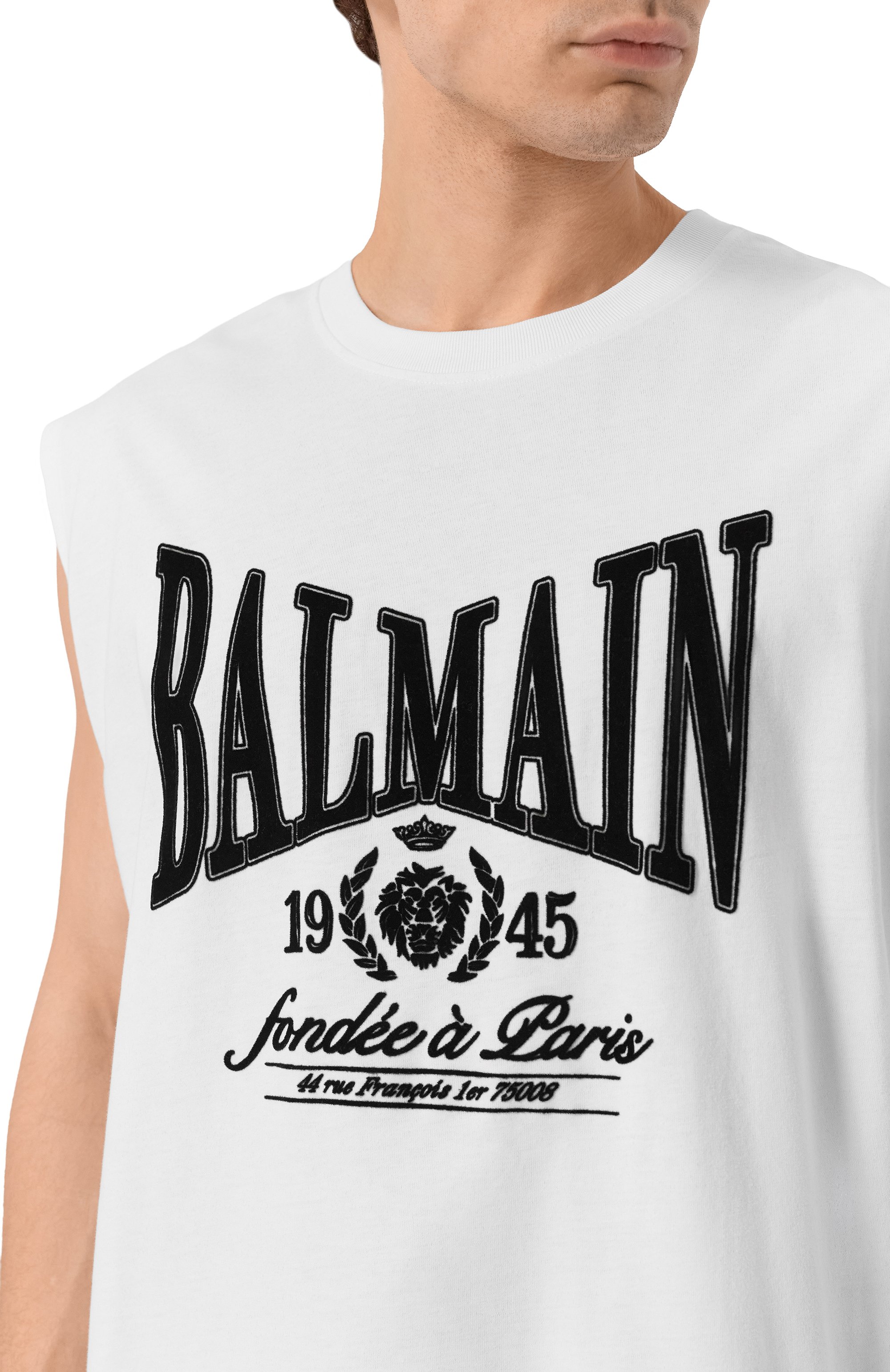 Хлопковая майка BALMAIN, арт. GH1ED006/GF46, фото 5