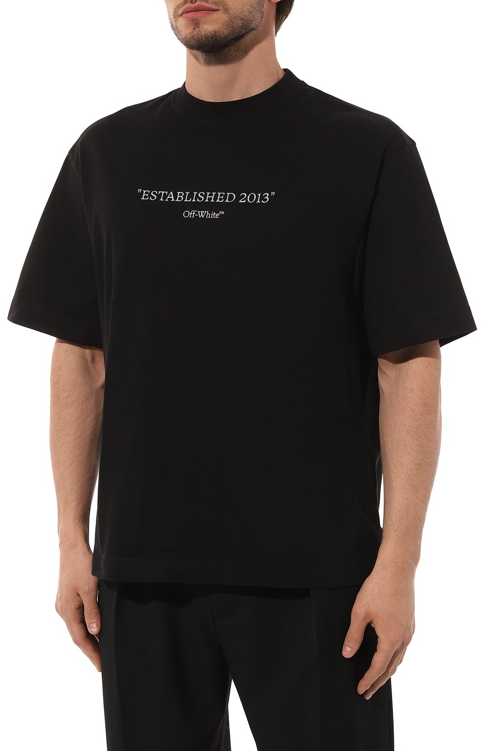 Хлопковая футболка OFF-WHITE, арт. 0MAA120C99JER009, фото 3