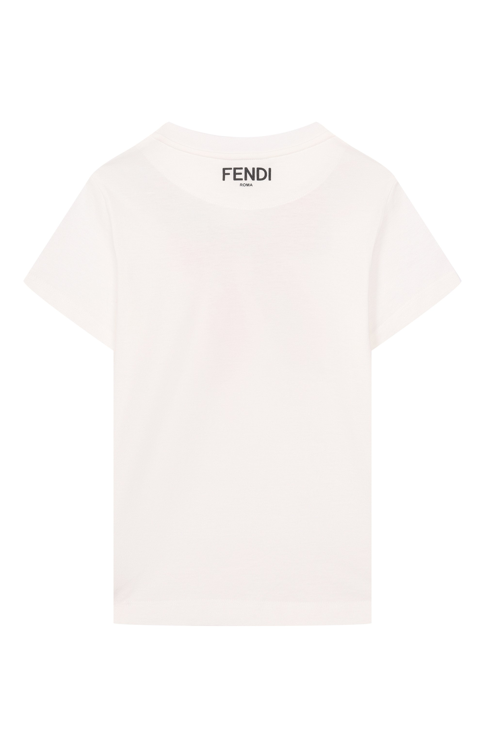 Хлопковая футболка FENDI, арт. JFI391/7AJ/3A-6A, фото 2