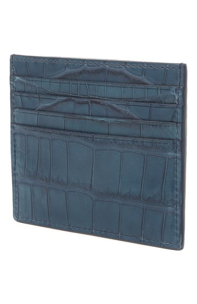 Футляр для кредитных карт из кожи крокодила RUBEUS MILANO, арт. 01 PORCCBLUE02, фото 2