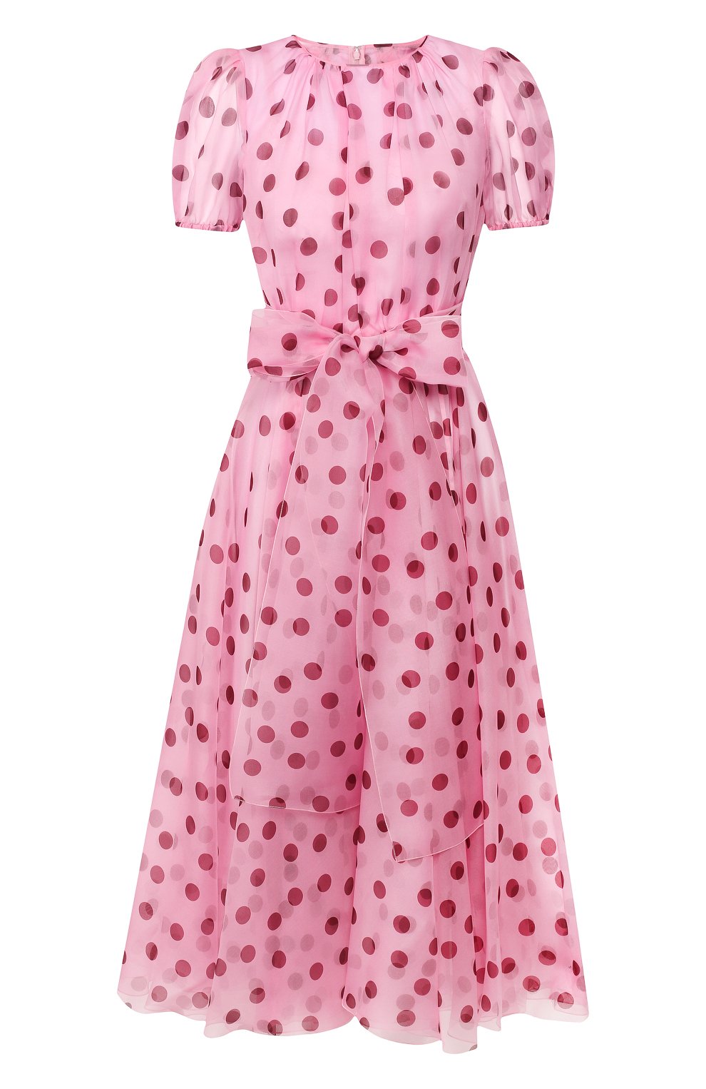 Шелковое платье DOLCE & GABBANA розового цвета по цене 267500 руб., арт. F6H0ET/HS19Z, фото 1 Шелковое платье DOLCE & GABBANA, арт. F6H0ET/HS19Z, фото 1