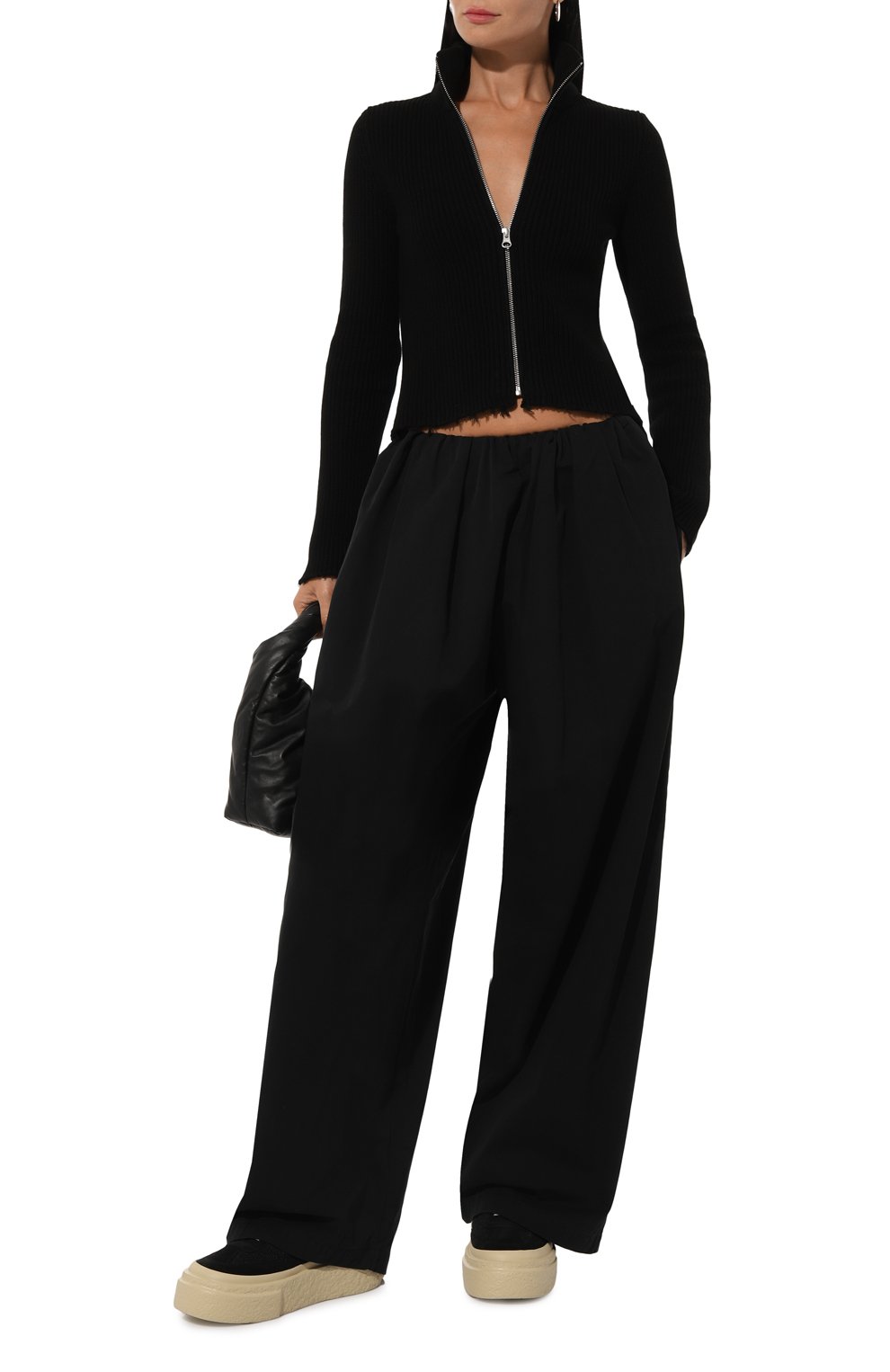 Хлопковый кардиган MM6 черного цвета по цене 78950 руб., арт. S52AM0297/M13039, фото 2 Хлопковый кардиган MM6, арт. S52AM0297/M13039, фото 2