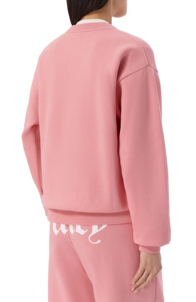 Хлопковый свитшот sporty & rich x juicy couture SPORTY AND RICH, арт. ST071716691PI07/JUICY EMBLEM CREWNECK, фото 4