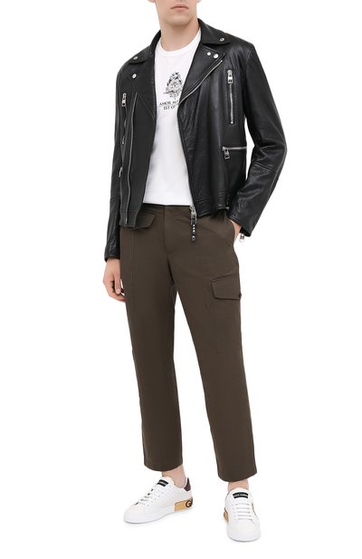 Кожаные кеды portofino DOLCE & GABBANA, арт. CS1760/B5767, фото 2