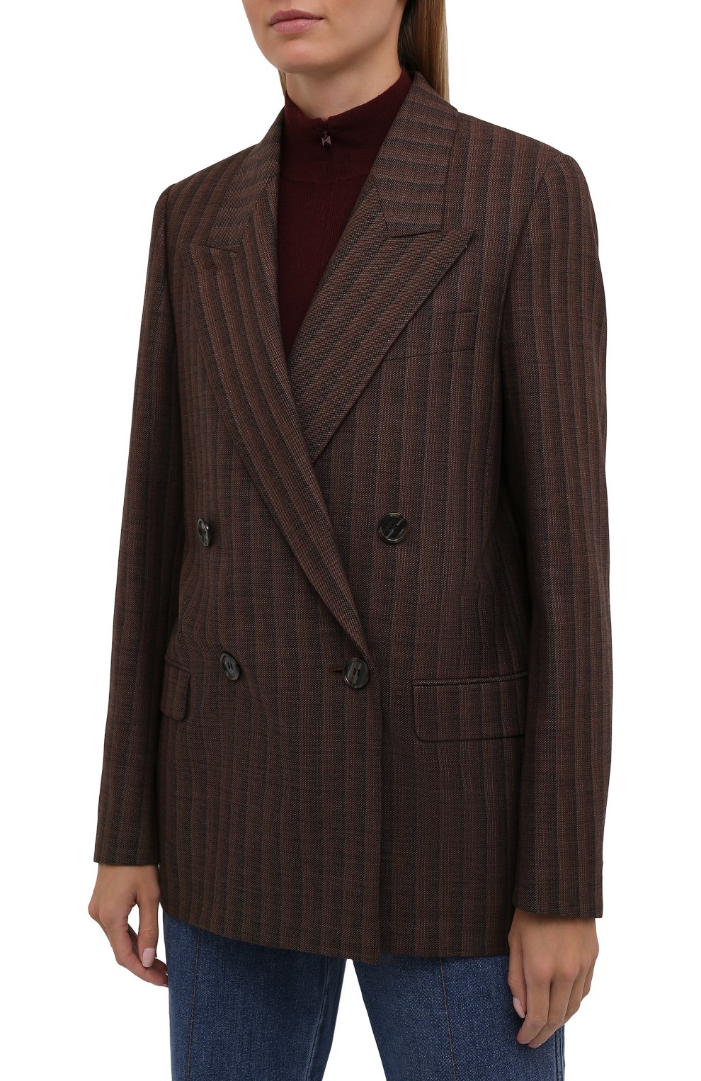 Жакет из шерсти и хлопка ACNE STUDIOS коричневого цвета по цене 83500 руб., арт. AH0144, фото 3 Жакет из шерсти и хлопка ACNE STUDIOS, арт. AH0144, фото 3