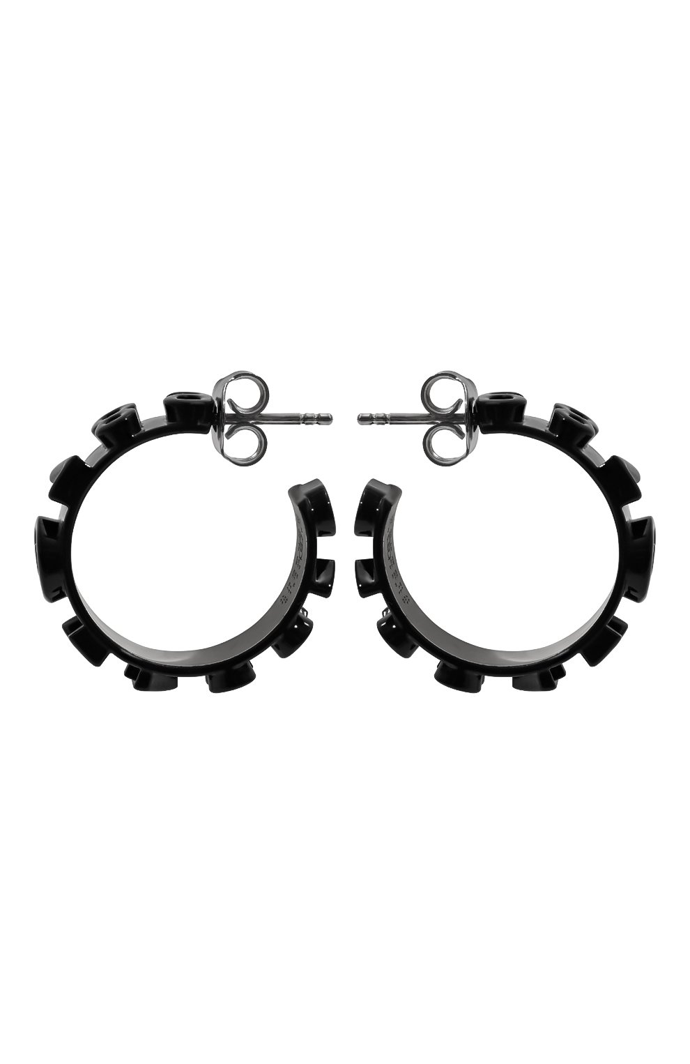 Серьги MM6 черного цвета по цене 35050 руб., арт. SM7VG0070 P6686, фото 1 Серьги MM6, арт. SM7VG0070 P6686, фото 1
