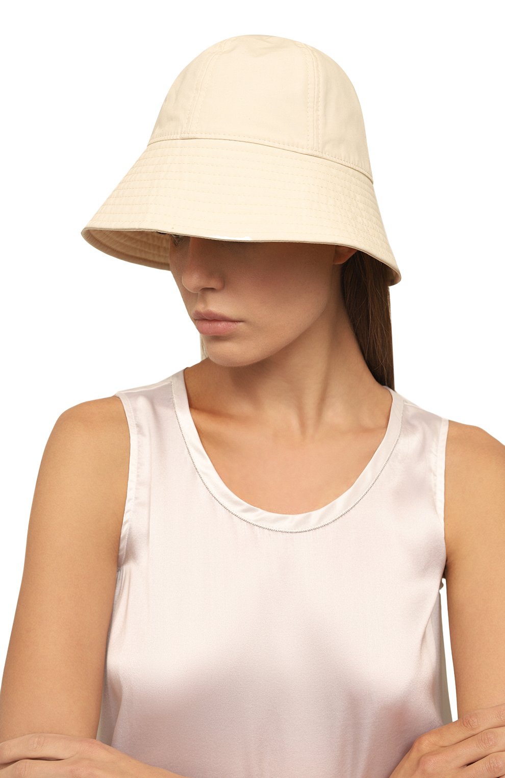 Хлопковая панама JIL SANDER светло-бежевого цвета по цене 53050 руб., арт. J40TC0004/J45039, фото 2 Хлопковая панама JIL SANDER, арт. J40TC0004/J45039, фото 2