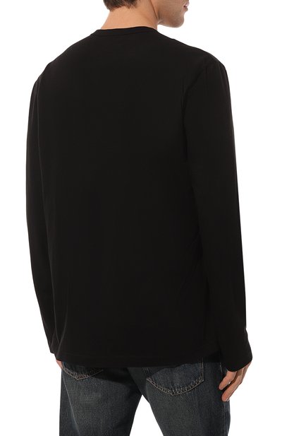 Хлопковый лонгслив JAMES PERSE, арт. MLJ3351/BLK, фото 4