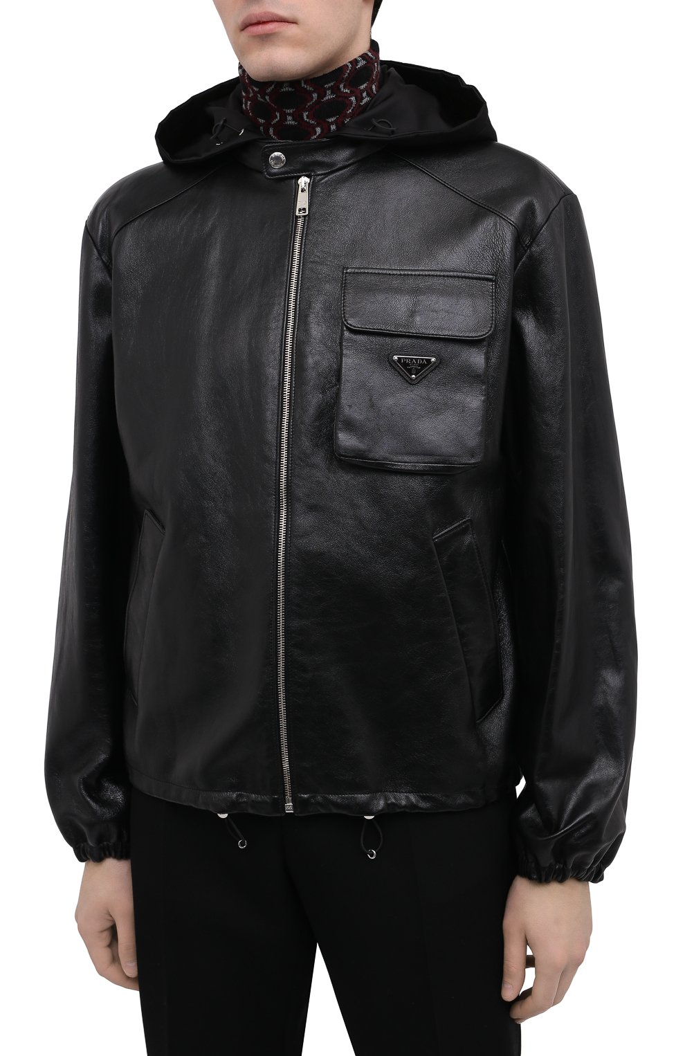 Кожаная куртка PRADA, арт. UPW407-1ZFE-F0002, фото 3