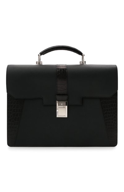 Портфель с отделкой из кожи крокодила ZILLI, арт. MJL-0BB04-A0490/0001/CP0R, фото 1