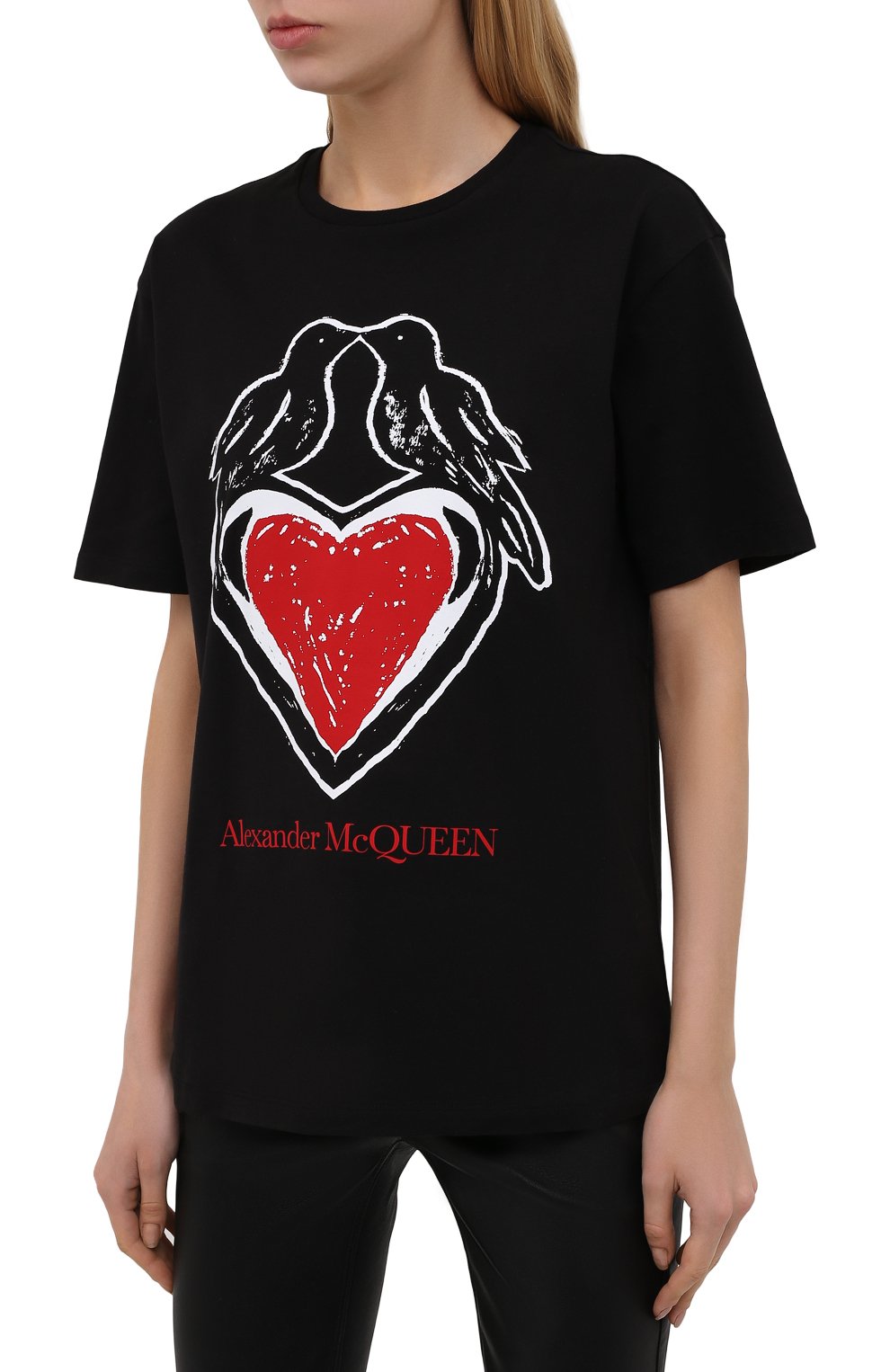 Хлопковая футболка ALEXANDER MCQUEEN, арт. 668432/QZADP, фото 3