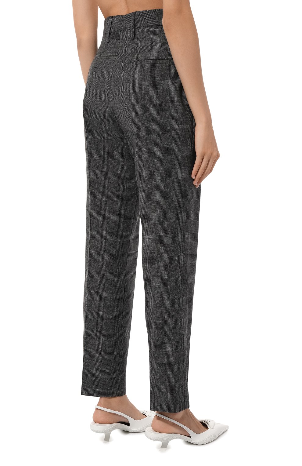 Брюки из шерсти и шелка PRADA, арт. P288D-1UWJ-F0031-202, фото 4