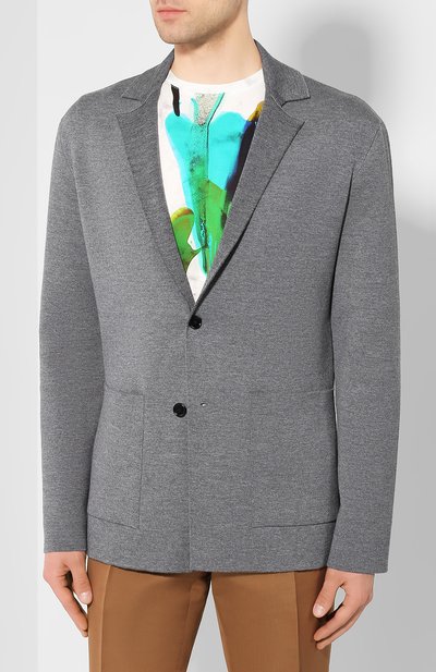 Шерстяной пиджак BERLUTI серого цвета по цене 177500 руб., арт. R17KJL36-001, фото 3 Шерстяной пиджак BERLUTI, арт. R17KJL36-001, фото 3