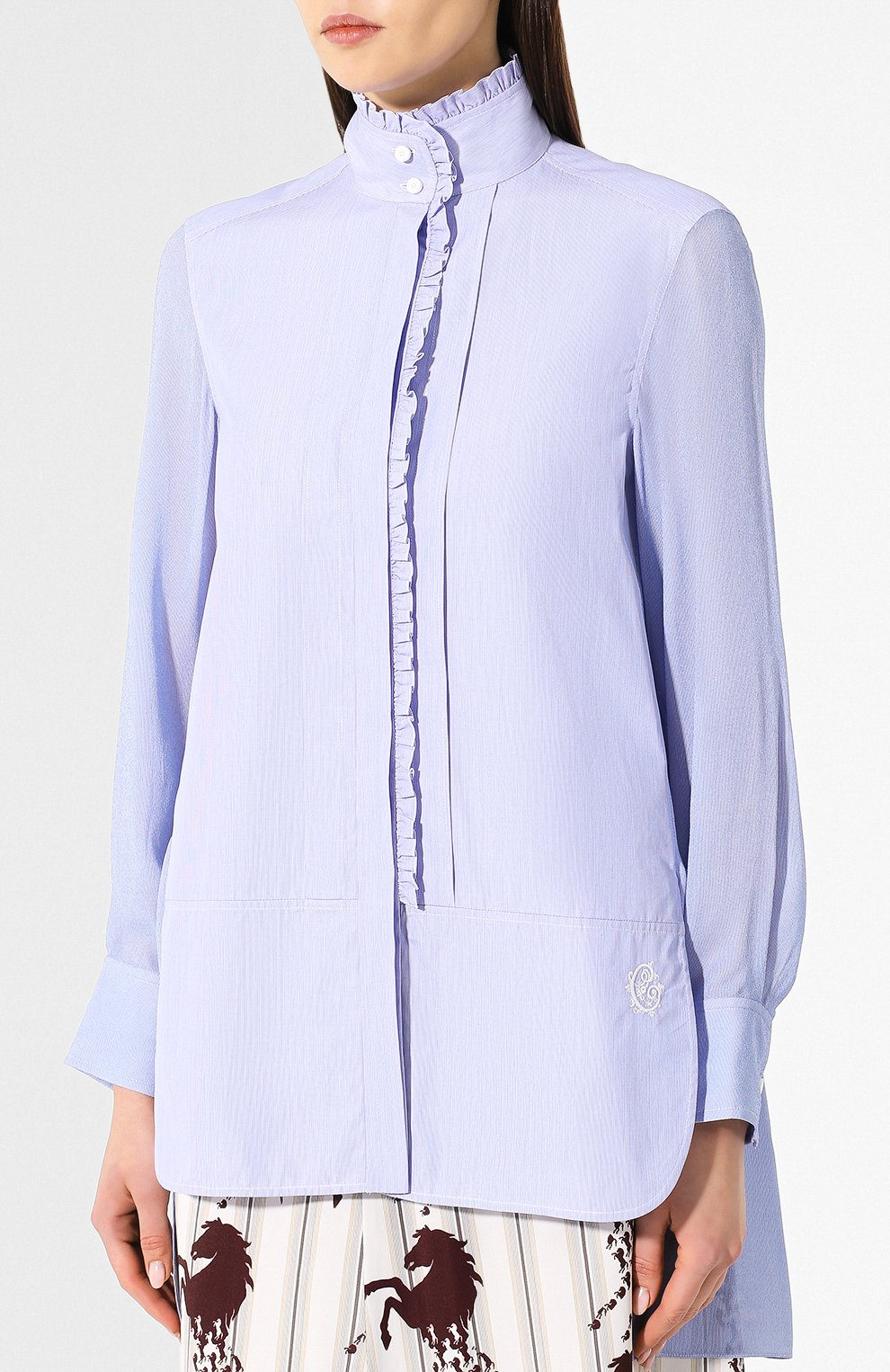 Рубашка с воротником-стойкой CHLOÉ, арт. CHC19SHT05040, фото 3