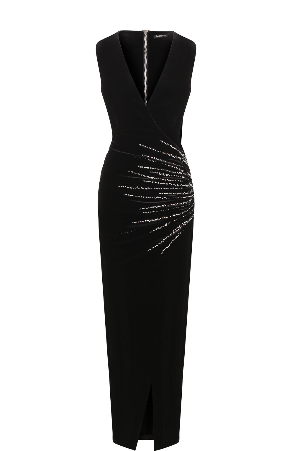 Бархатное платье-макси с декоративной отделкой BALMAIN, арт. 143509/X032, фото 1